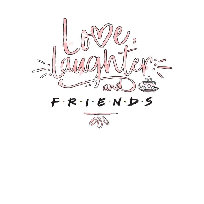 Friends Love Laughter t-shirt - Wit - 3XL
