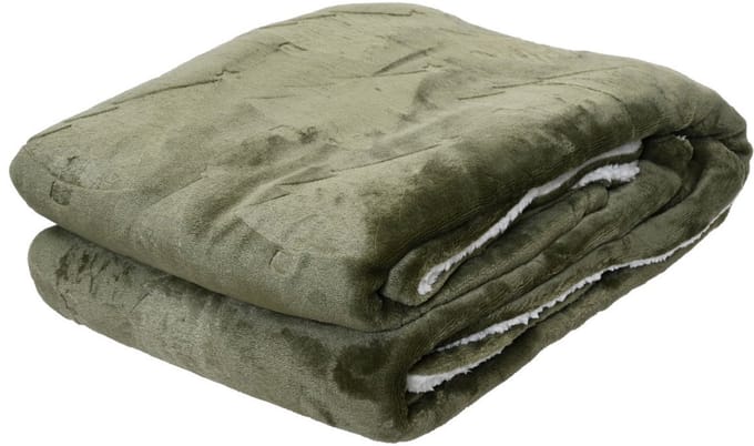 Sprei pesl130b170h1.5 cm donker groen Decoris
