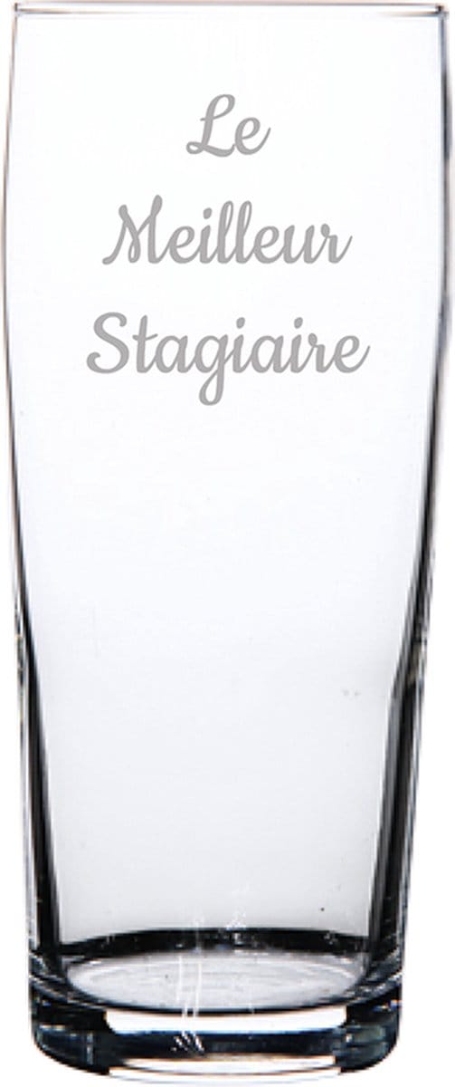 Bierfluitje gegraveerd - 19cl - Le Meilleur Stagiaire