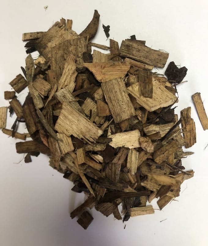 Houtsnippers boomschors bodembedekking CHIPS wit 80 liter
