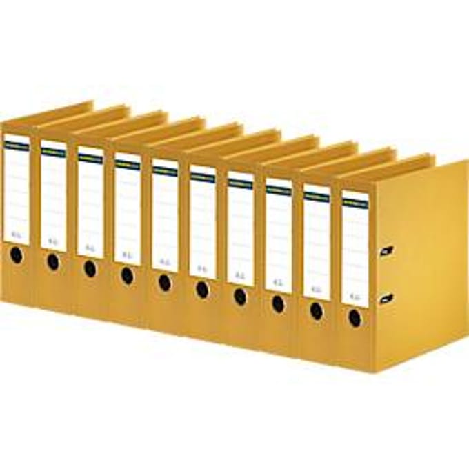 Schäfer Shop Select  ordner, A4, rugbreedte 80 mm, 10 stuks, geel
