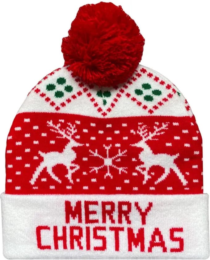 Nivard Kerstmuts - Volwassenen - Kerst - Kertsman - Winter - Warm - Christmas - Rood/Wit Hert