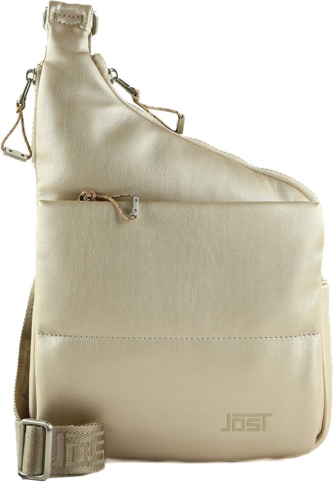 JOST Schoudertas Kaarina Crossoverbag Light Silver Beige