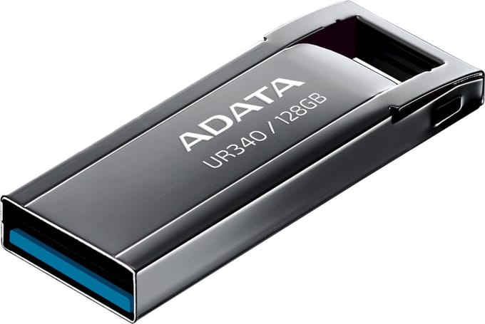 UR340 - 128 GB - USB Type-A - 3.2 Gen 2 (3.1 Gen 2) - 100 MB/s - Cap - Black