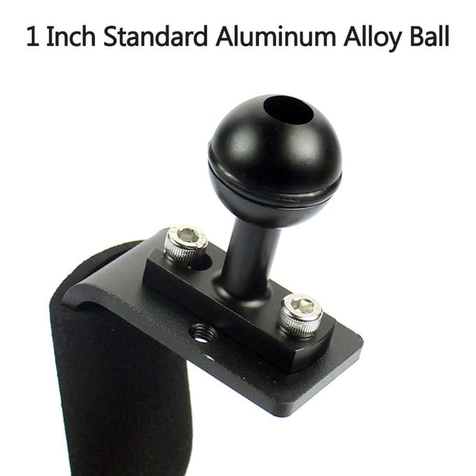 Poignée de plateau de plongée en alliage d'aluminium, support de caméra sous-marine, plate-forme de photographie, support de plaque avec boule noir