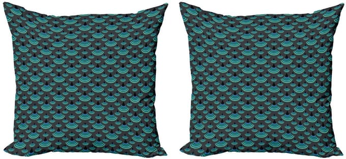 ABAKUHAUS Geometrisch Kussenhoes – Set 2x45 cm – Dubbelzijdig
