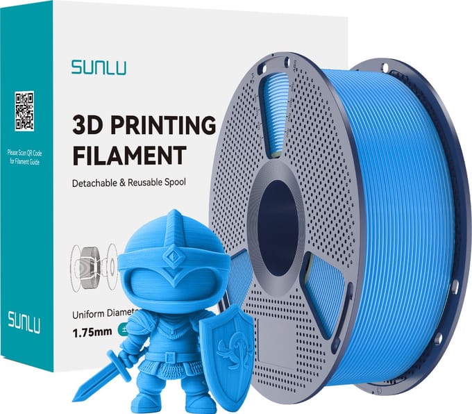 SUNLU 3D-filament PLA+ 1.75mm Cyaan 1kg
