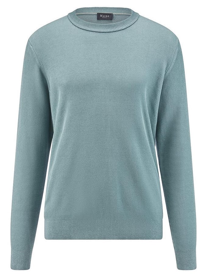 Trui ronde hals Van MAERZ Muenchen turquoise