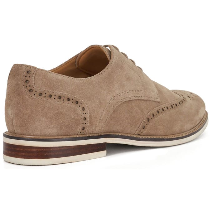 Dune Stanford Suède Heren Beige Brogues Schoenen
