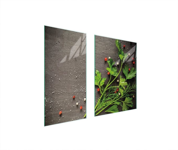 TMK ArtDeko Serie - Glazen Beschermplaat - 75x52 cm - Peperdesign