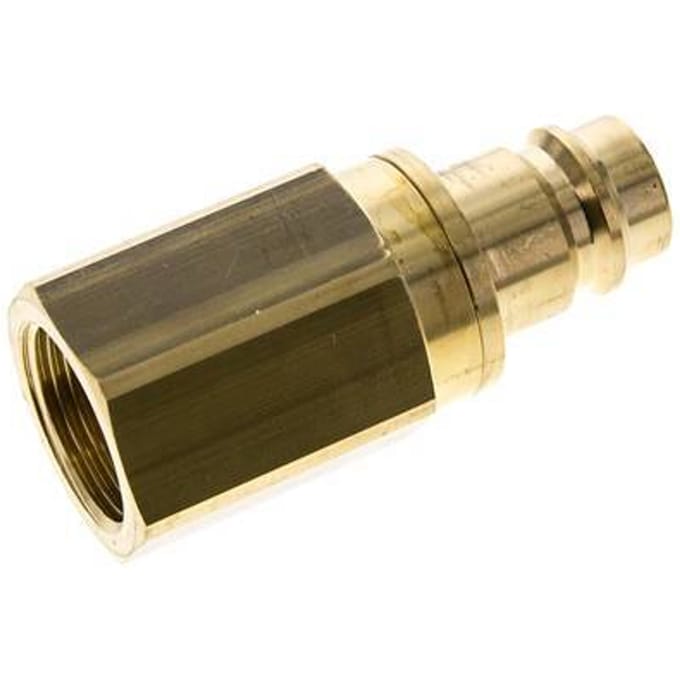 Messing DN 19 Luchtkoppeling Insteeknippel G 1 inch Binnendraad Double Shut-Off - CLP19-F-B-SV-100