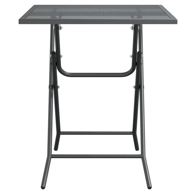 vidaXL - Tuintafel - 60x60x72 - cm - metaalgaas - antracietkleurig