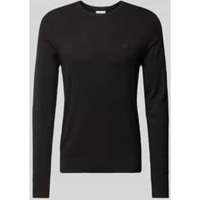 Gebreide pullover met geribde boorden