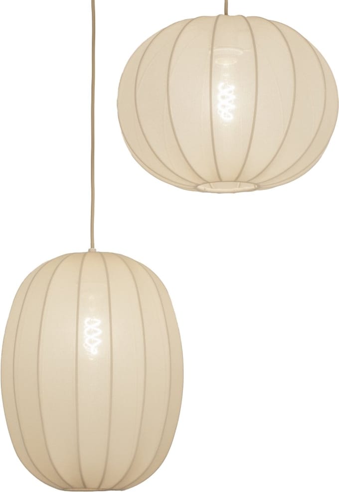 Lumidora Hanglamp 74687 - TACK - 2 Lichts - E27 - Beige - Zand - Metaal - ⌀ 58 cm