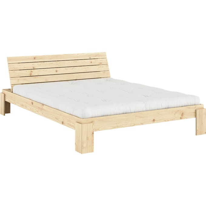 Karup Layers Bed Bench Clear - 101 clear lacquered - met hoofdeinde - 160 x 200 cm