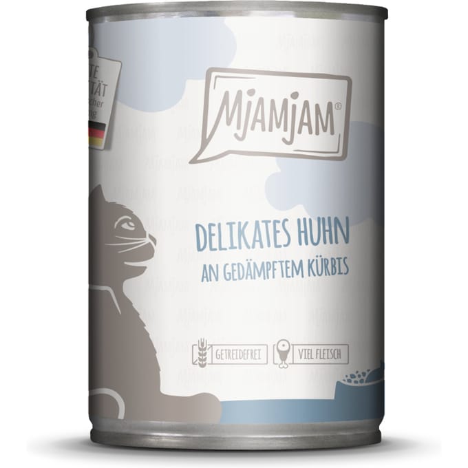 MjAMjAM Cat - Leckere Mahlzeiten Dose 6x400g | Huhn & Kürbis