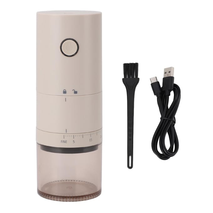 Elektrische Braam Koffiemolen ABS SUS 38 Versnellingen Instelbaar USB Oplaadbaar Draagbare Koffiebonenmolen L gray