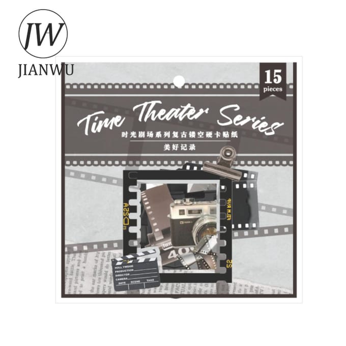 Time Theater Series Vintage Holle Rand Materiaal Collage Sticker Creatief DIY Journal Scrapbooking Schrijfwaren white