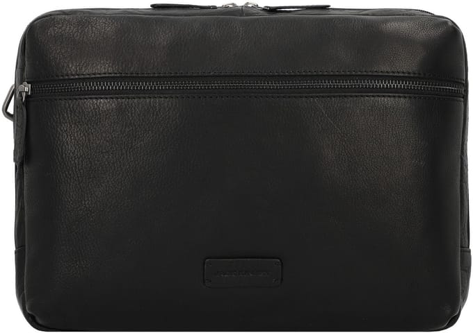 Jack Kinsky Porto Schoudertas Leer 33 cm - Jongens - schwarz