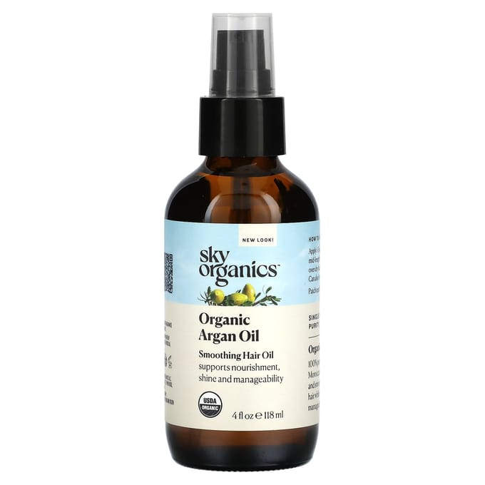 Sky Organics, Biologische Arganolie, 4 fl oz (118 ml) black