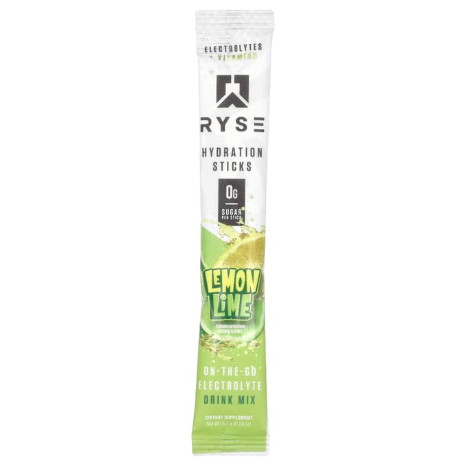 RYSE, Hydratation, Mélange pour boisson électrolytique portable, Citron vert, 16 unités, 6,7 g (0,24 oz) Chaque