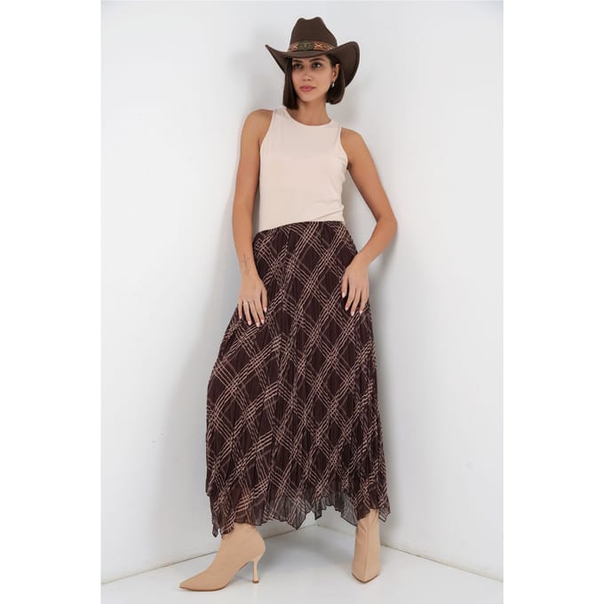 Asymmetrische Patroon Maxi Rok