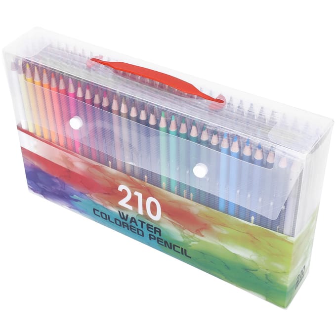 Ensemble de 210 crayons de couleur à noyau hydrosoluble, 210 couleurs, outils de dessin, graffiti gray