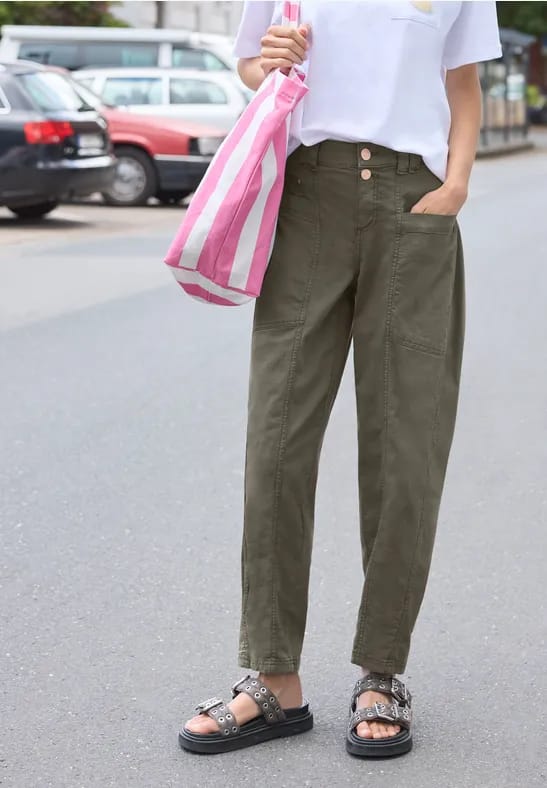 Barrel Leg broek in Washed Look