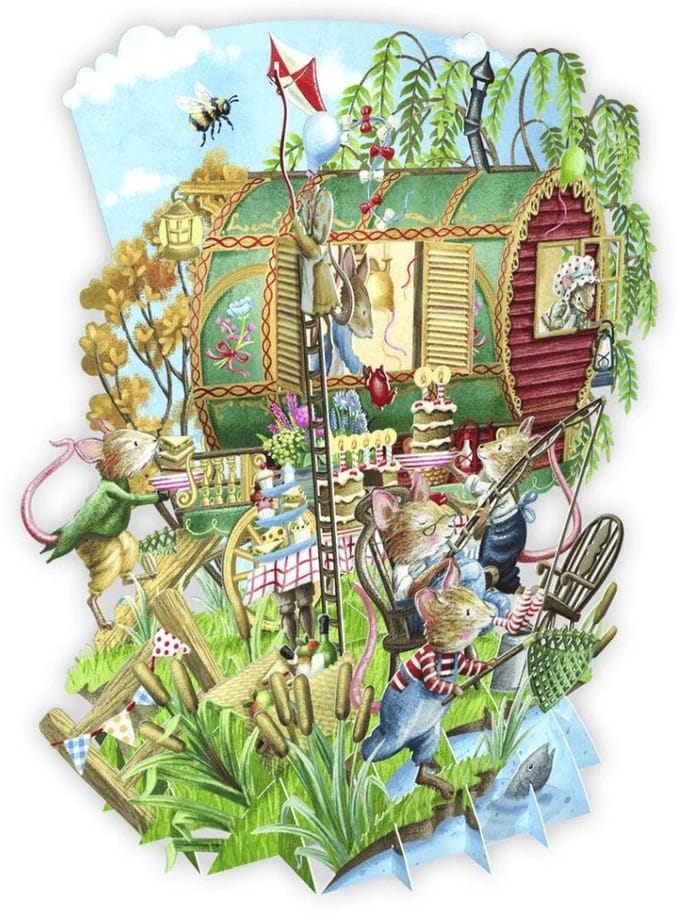 3D Wenskaart Mouse Fun – Laser cut sprookjeskaart met envelop
