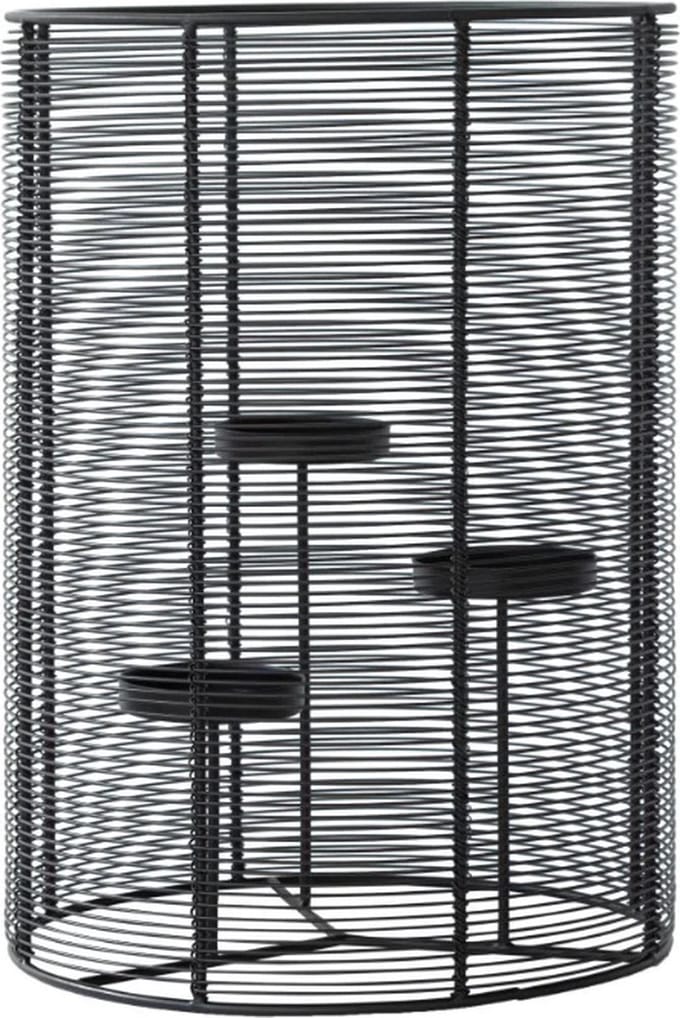 Theelichthouder Zwart 25x35xcm