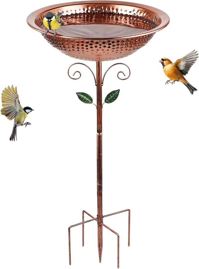 Vogelbad op Voet - Vogelhuisje op Paal - tuininrichting