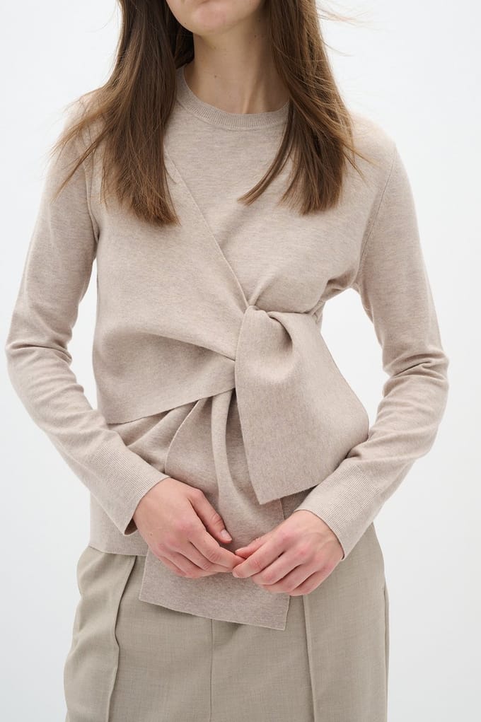 INWEAR Udeliaiw Pullover Tops & T-shirts Dames - Shirt - Beige - Maat M