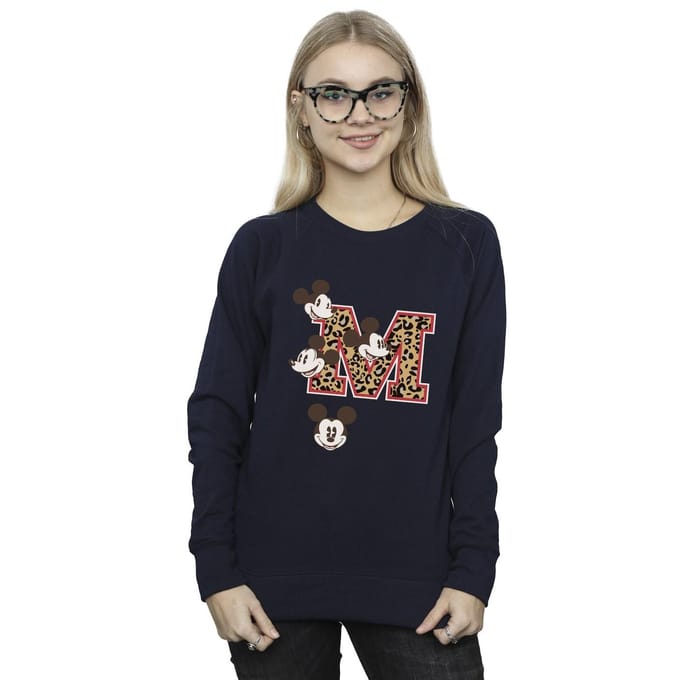 Disney Dames/Dames Mickey Mouse M Faces Sweatshirt (Marineblauw)