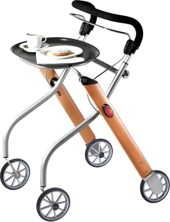 Binnenrollator Let's go Beuken-Zilver