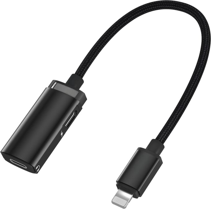 2-in-1 Audio + Charge Splitter - Geschikt voor iPad, iPhone met Lightning Aansluiting