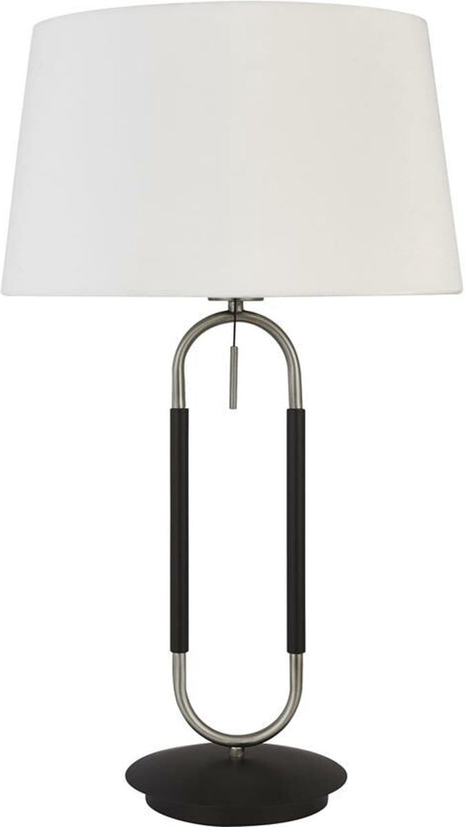 Searchlight Tafellamp Jazz zwart met metaalgrijs - EU41431SS