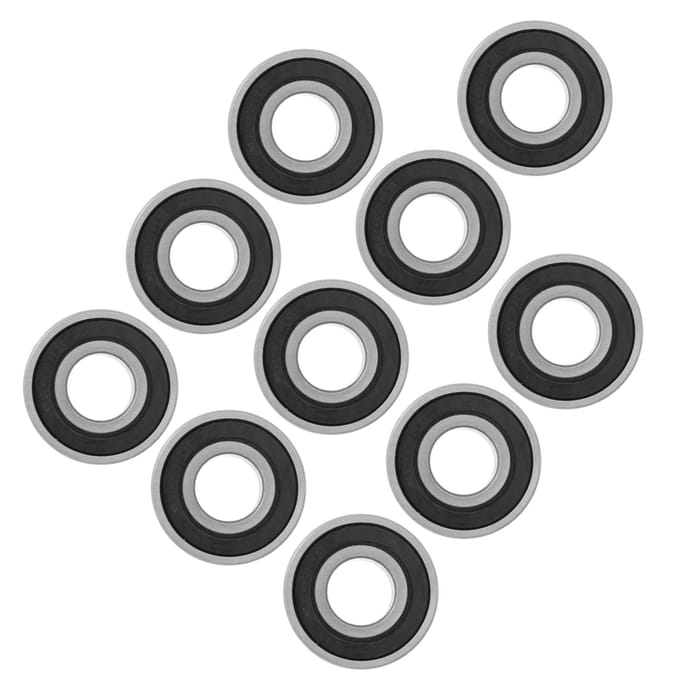 Lot de 10 roulements à billes à gorge profonde en acier noir 6202RS, 15 mm