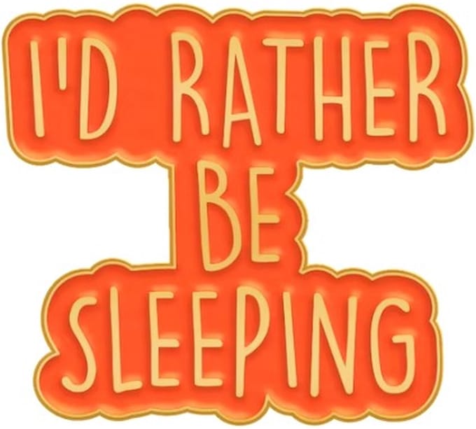 Pin Broche - enamel pin - kledingspeld - Rather be sleeping