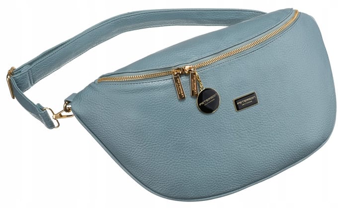 Peterson Dames Heuptas Sportief Blauw Grote Leren Look