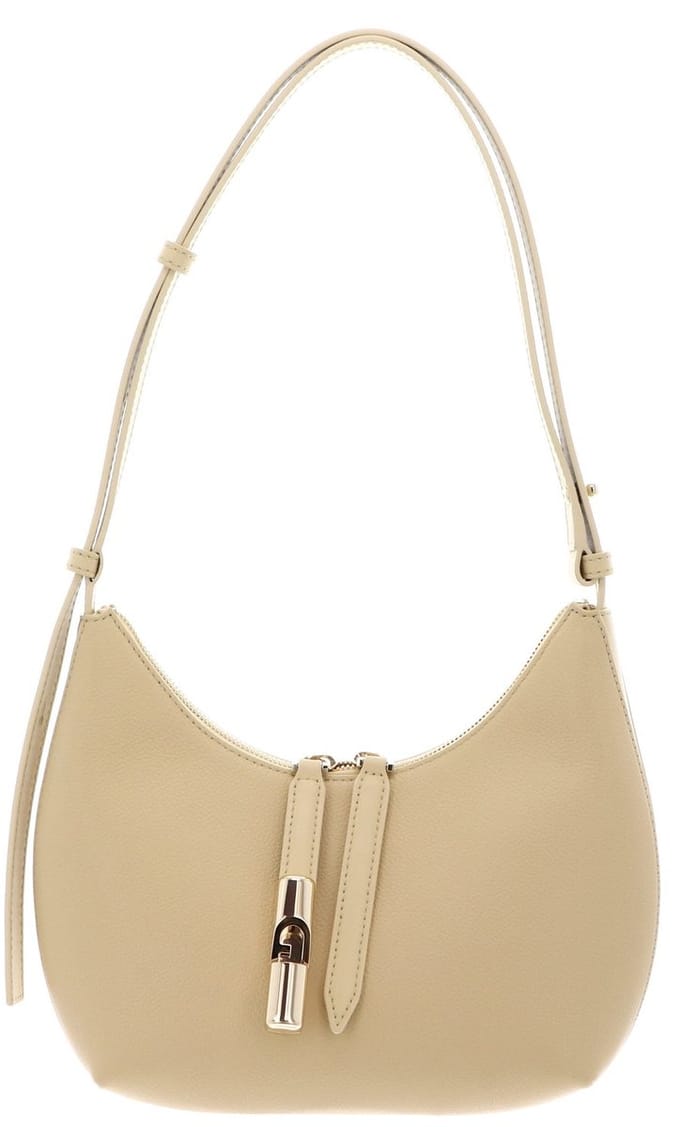 FURLA Leren schoudertas Goccia Shoulder Bag Morning Lichtgeel