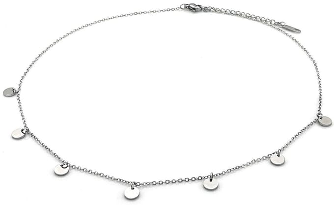 Ketting met munten - RVS - 40-45 cm