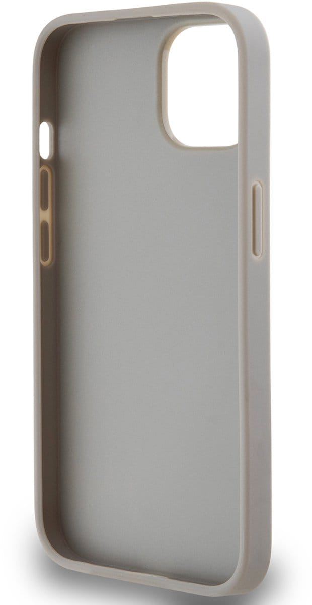 DKNY Checkered Printed Stripe Back Case - Geschikt voor Apple iPhone 14 (6.1") - Beige