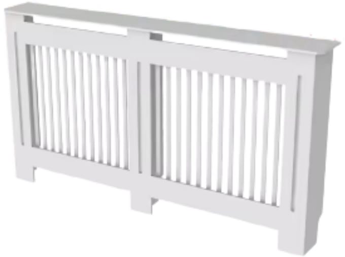 Grandiose Radiatorombouw - 172x92 cm - Ombouw rooster - Verticale panelen - MDF - Stijlvol - Wit