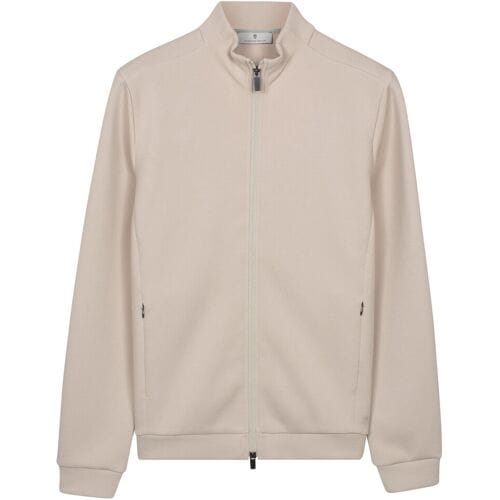Thomas Maine Vest Sweat Cardigan Full 2-Way Zip Doubleface Interlock Kitt / male
