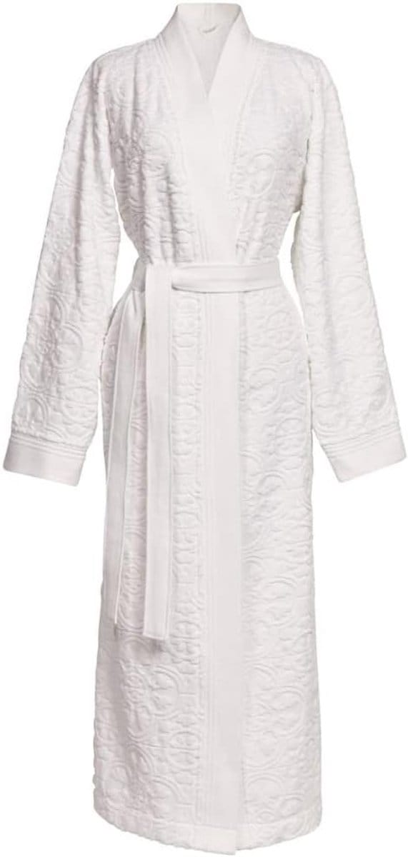Badjas - Damesbadjas Herenbadjas - Ontspanning Thuis - Jacquard Terry Weving - 500 g/m² - Wit