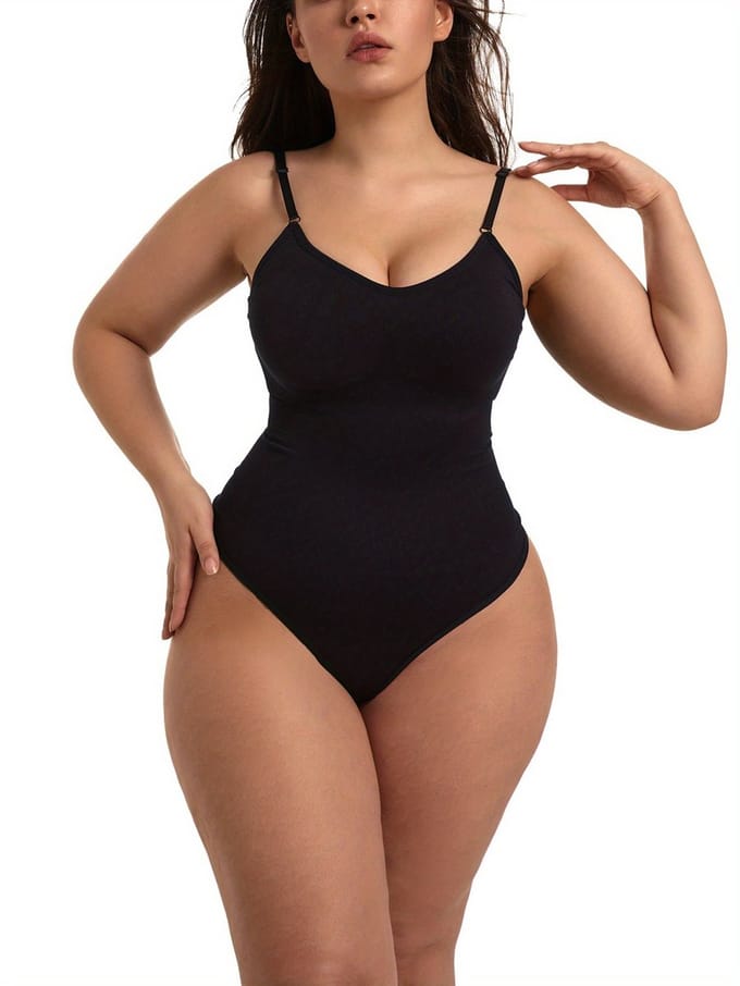 ChicShape® Shapewear Bodysuit Dames - String – Zwart (Maat XXL)