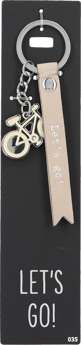 Depesche - Sleutelhanger "Do not forget me!" - motief 035 met de tekst "Let's Go!"