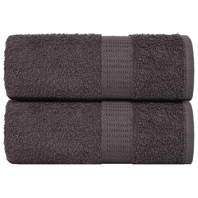 vidaXL - Washandjes - FROGN - 2 - st - 30x30 - cm - 360 - g/m² - antraciet