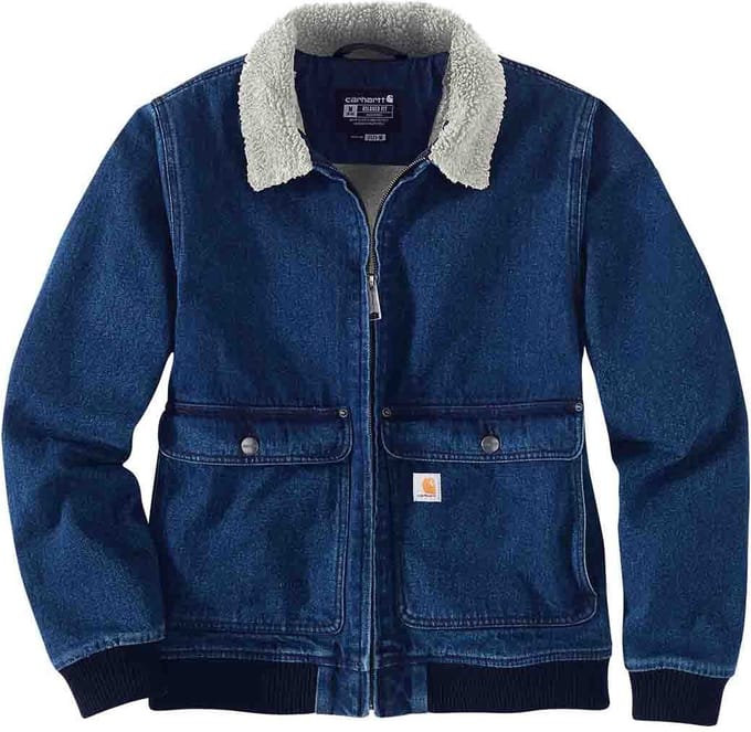 Rugged Flex® Relaxed Fit - Denim Jack - Sherpa gevoerd - Spijkerjas - Carhartt - maat M