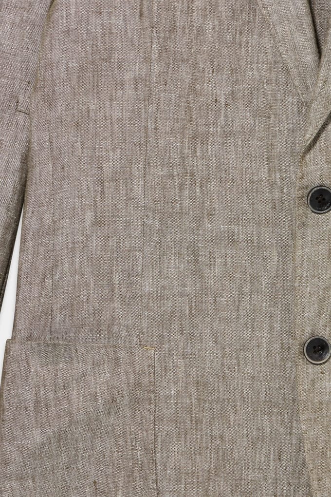 Brooks Brothers Jacket Regular Lining Linen Light Brown Größe: 48 | Blazer Outlet | Herren | Weiß